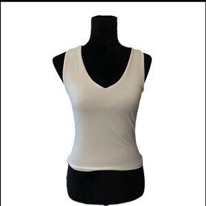 FADED ROSE White V-Neck Sleeveless Pullover Tank Top M NWT